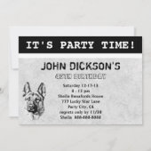 Deutscher Schäferhund Einladung (Rückseite)