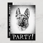 Deutscher Schäferhund Einladung (Vorne/Hinten)