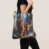 Deutscher Schäferhund Elegante Schultertasse Tasche (Von Nahem)