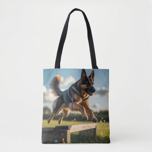 Deutscher Schäferhund Elegante Schultertasse Tasche (Vorderseite)