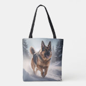 Deutscher Schäferhund Elegante Schultertasse Tasche (Rückseite)