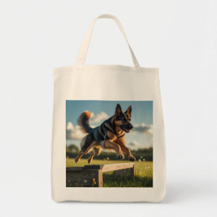 Deutscher Schäferhund Elegantes Lebensmittelgeschä Tragetasche
