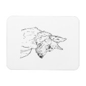Deutscher Schäferhund Elsässer Hund Kunst Magnet (Horizontal)