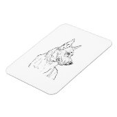 Deutscher Schäferhund Elsässer Hund Kunst Magnet (Linke Seite)