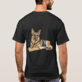 Deutscher Schäferhund, elsässischer T-Shirt (Rückseite)