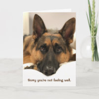 Deutscher Schäferhund erhält Well Card