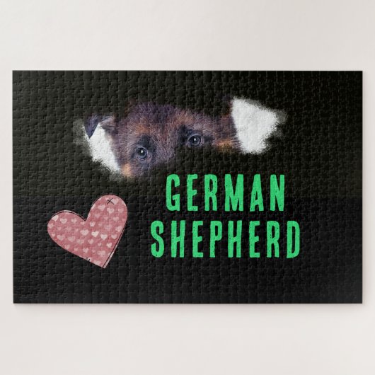 Deutscher Schäferhund Eyes Solid Color 1000 Stück  Puzzle (Horizontal)