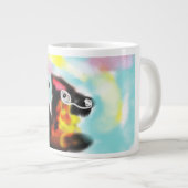 Deutscher Schäferhund farbenfroh Jumbo-Tasse (Vorderseite Rechts)
