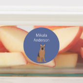 Deutscher Schäferhund färbt wasserdichtes Etikett (Befestigt)