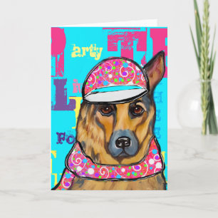 Deutscher Schäferhund Feiertagskarte