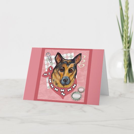 DEUTSCHER SCHÄFERHUND FEIERTAGSKARTE (Vorderseite)