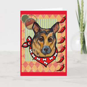 DEUTSCHER SCHÄFERHUND FEIERTAGSKARTE