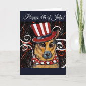 Deutscher Schäferhund Feiertagskarte (Vorderseite)