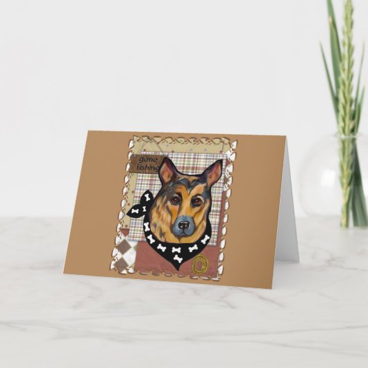 DEUTSCHER SCHÄFERHUND FEIERTAGSKARTE (Vorderseite)