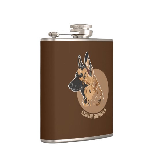 Deutscher Schäferhund Flachmann (Rechts)