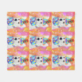 Deutscher Schäferhund Fleecedecke (Vorderseite (Horizontal))