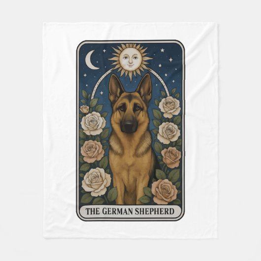 Deutscher Schäferhund Fleecedecke (Vorderseite)