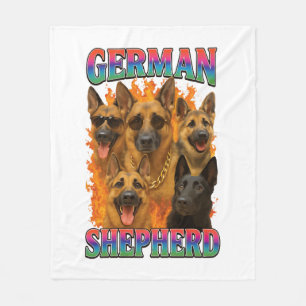 Deutscher Schäferhund Fleecedecke