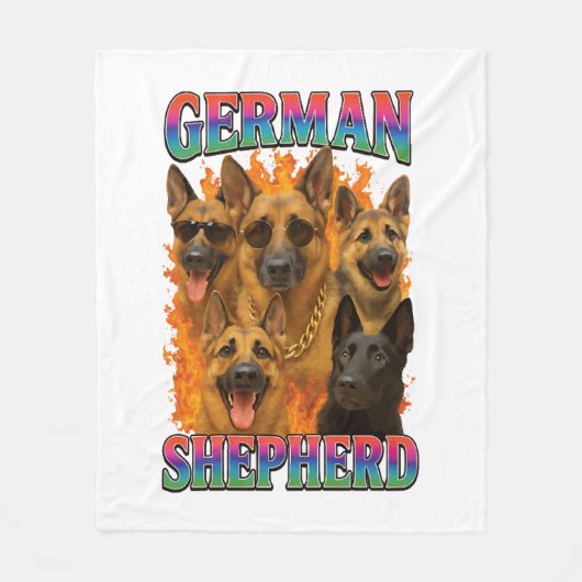 Deutscher Schäferhund Fleecedecke (Vorderseite)
