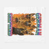 Deutscher Schäferhund Fleecedecke (Vorderseite (Horizontal))