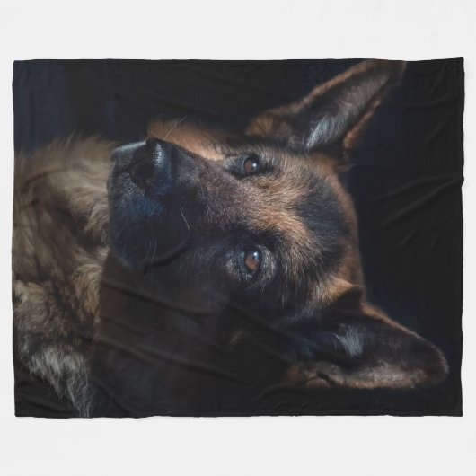 Deutscher Schäferhund Fleecedecke (Vorderseite (Horizontal))