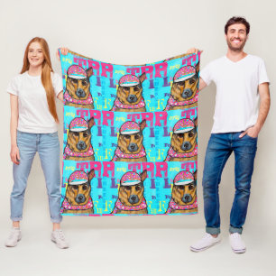 Deutscher Schäferhund  Fleecedecke