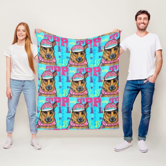 Deutscher Schäferhund Fleecedecke (Beispiel)