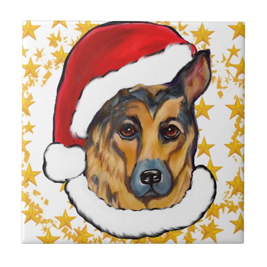 DEUTSCHER SCHÄFERHUND FLIESE (Vorderseite)