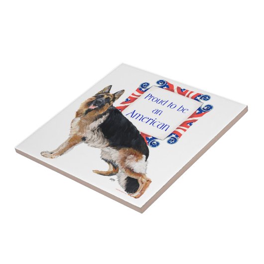 Deutscher Schäferhund Fliese (Seite)