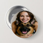 Deutscher Schäferhund-Foto personalisieren Button (Vorne & Hinten)