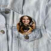 Deutscher Schäferhund-Foto personalisieren Button (Beispiel)