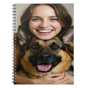 Deutscher Schäferhund-Foto personalisieren Notizblock