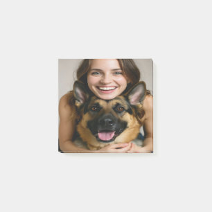 Deutscher Schäferhund-Foto personalisieren Post-it Klebezettel