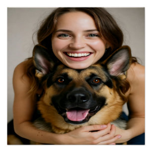 Deutscher Schäferhund-Foto personalisieren Poster