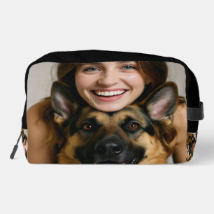 Deutscher Schäferhund-Foto personalisieren Waschbeutel
