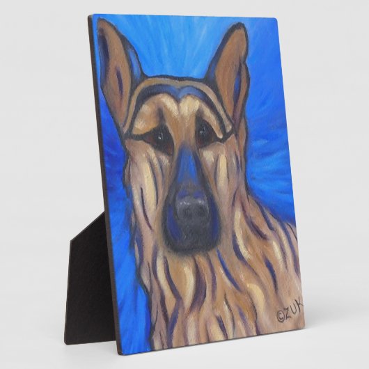 Deutscher Schäferhund Fotoplatte (Seite)