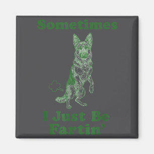 Deutscher Schäferhund Furz Lustiger Hund Manchmal Magnet