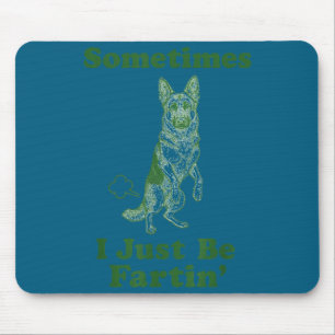 Deutscher Schäferhund Furz Lustiger Hund Manchmal Mousepad
