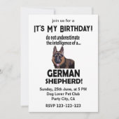 Deutscher Schäferhund Geburtstagsschäfer Einladung (Vorderseite)