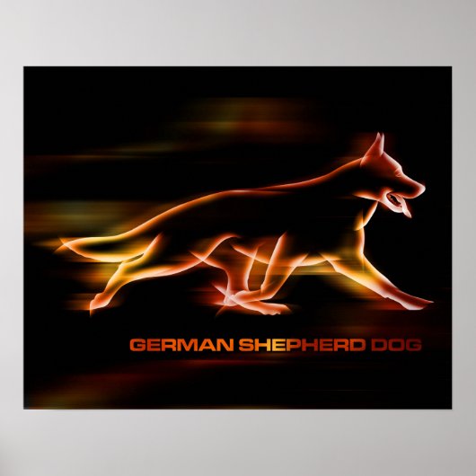 Deutscher Schäferhund - Gedichte in Bewegung Poster (Vorne)