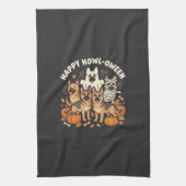 Deutscher Schäferhund Geist Halloween Howl-Oween D Geschirrtuch (Vertikal)