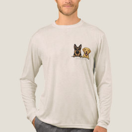 Deutscher Schäferhund & Gelber Lab für Hundeväter Tri-Blend Shirt