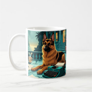 Deutscher Schäferhund Gentleman Vintage Kaffeetasse
