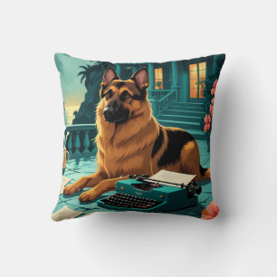 Deutscher Schäferhund Gentleman Vintage Kissen