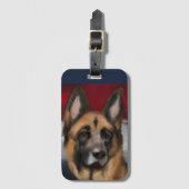Deutscher Schäferhund Gepäckanhänger (Vorderseite Vertikal)
