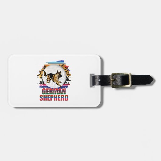 Deutscher Schäferhund Gepäckanhänger (Vorderseite horizontal)