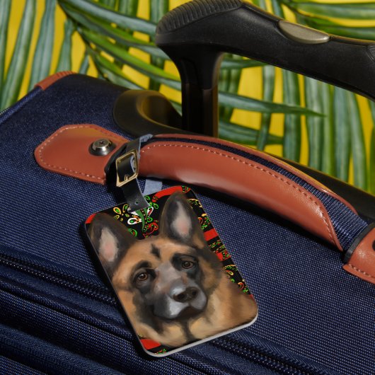 DEUTSCHER SCHÄFERHUND GEPÄCKANHÄNGER (Vorderseite Insitu 1)