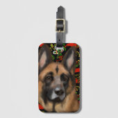 DEUTSCHER SCHÄFERHUND GEPÄCKANHÄNGER (Vorderseite Vertikal)