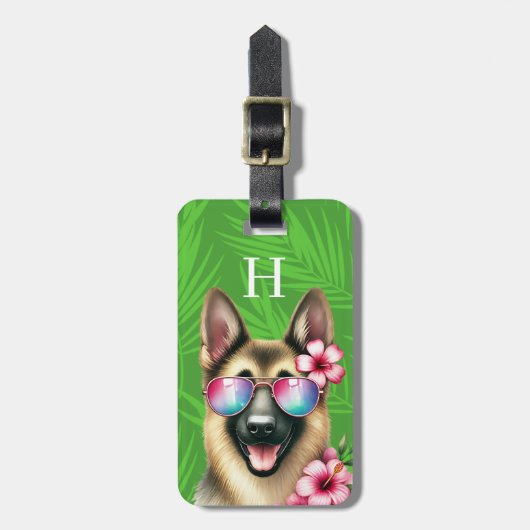 Deutscher Schäferhund-Gepäckanhänger Gepäckanhänger (Vorderseite vertikal)