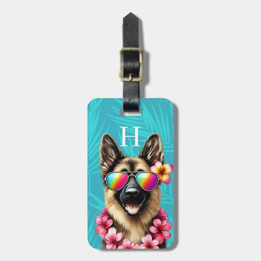 Deutscher Schäferhund-Gepäckanhänger Gepäckanhänger (Vorderseite vertikal)